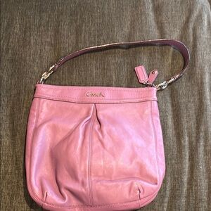 Coach Pink Leather Shoulder Bag